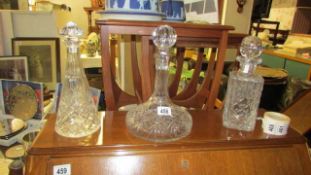 A ship's decanter and 3 others