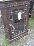 A Victorian corner cupboard