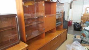 A teak wall unit