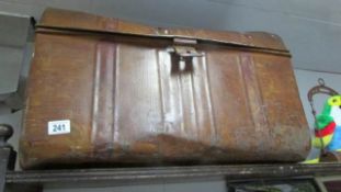 An old tin trunk