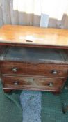 A mahogany chest of drawers