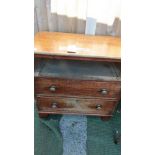 A mahogany chest of drawers