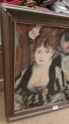 A framed Renoir print