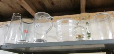 A mixed lot of glassware