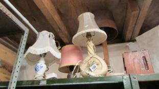 A quantity of table lamps