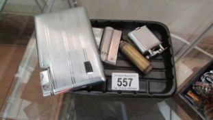 A quantity of vintage lighters including trench art and Polo lift arm