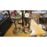 A pair of candleholders