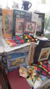 A quantity of sewing kits, embroidery silks etc