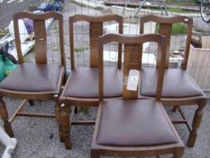 A set of 4 Edwardian chairs