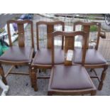 A set of 4 Edwardian chairs