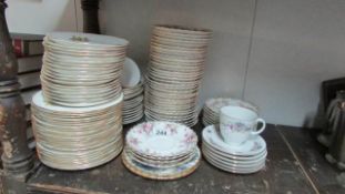 A large quantity of tea plates and saucers including Royal Albert