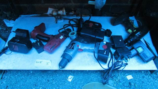 A shelf of hand tools