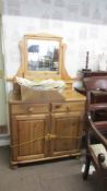 A pine dressing table