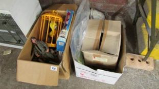 2 boxes of toys including Real Robot kit, magazines etc