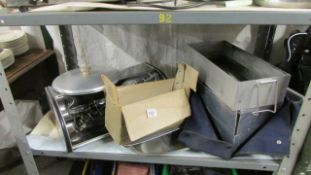 A mixed lot of stainless steel etc