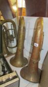 2 brass euphoniums