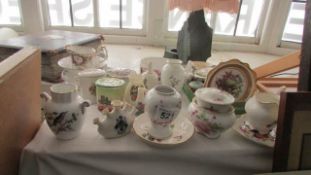 A mixed lot including crested ware, Royal Albert etc
