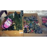 2 boxes inc. Teenage Mutant Ninja Turtles, plastic toys inc. soldier etc.