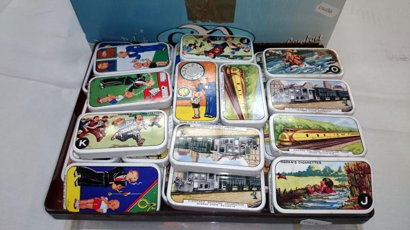 A large collection of cigarette card size collectable tins (approximately 107 tins) - Image 2 of 3