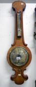 A Victorian mahogany wheel barometer by Soldini Hull