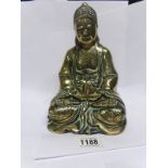 A 19th century brass Buddha