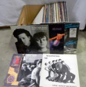 A box of LP's inc. Beatles, White Album and Dire Straits etc.