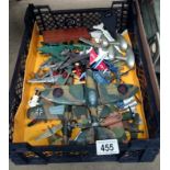 A quantity of early cast metal aircraft models