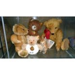 Steiff bear, squirrel & baby rattle, Merrythought bear and the Gruff bear Co.