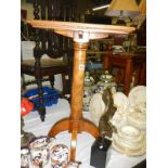 An inlaid light mahogany side table