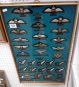 A collection of aircrew badges from many different nations inc.