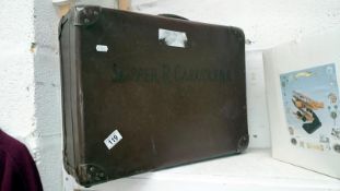 Old leather suitcase