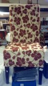 Leaf upholstered hall chair