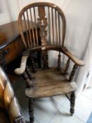 A Victorian Windsor country chair