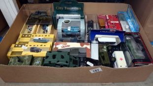 A quantity of model cars, trucks and buses inc.