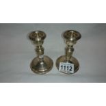 Pair of Birmingham silver candlesticks