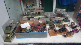 A large collection of Brumm stagecoach models