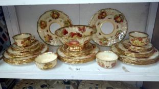 Quantity of Hammersley autumn gold dinnerware