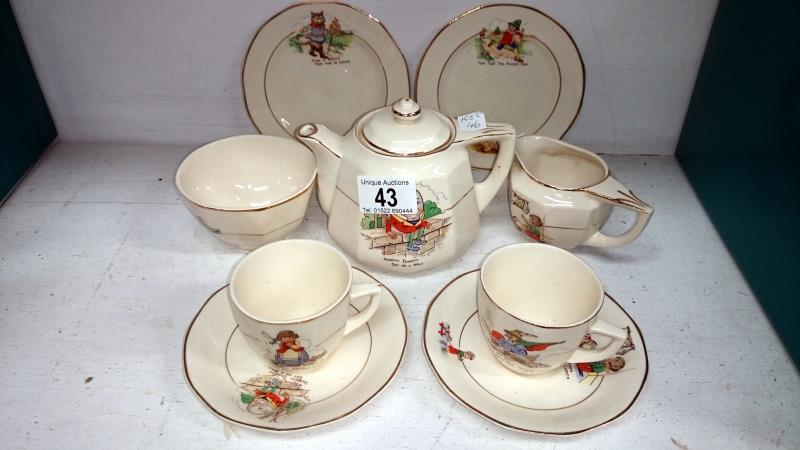 A child's nursery tea set a/f