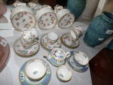A mixed lot of Dresden and Minton tea ware