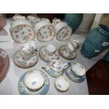 A mixed lot of Dresden and Minton tea ware