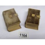 A miniature Bible and a miniature New Testament