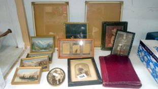 A collection of miniature oil paintings etc.