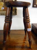 A 19th century oak stool