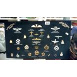 A collection of pilots and air force badges inc.