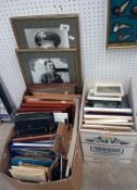 2 boxes of assorted framed RAF memorabilia