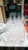 Mixed lot of glass sets inc. wine glasses, tumblers etc.