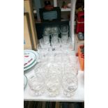 Mixed lot of glass sets inc. wine glasses, tumblers etc.