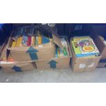 4 boxes of childrens books