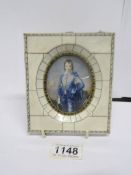 A miniature of Blue Boy in oval mounted frame
