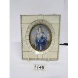 A miniature of Blue Boy in oval mounted frame